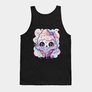 Kawaii Ice Cream Zombie Food Monsters: When the Cuties Bite Back - A Playful and Spooky Culinary Adventure! Tank Top